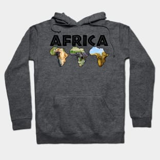 Africa Wildlife Continent Trio Hoodie